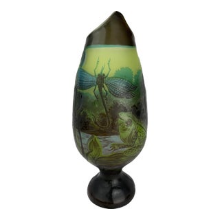 Art Nouveau Cameo Vase by Emile Galle For Sale