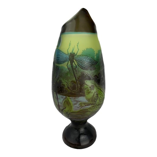 Art Nouveau Cameo Vase by Emile Galle For Sale