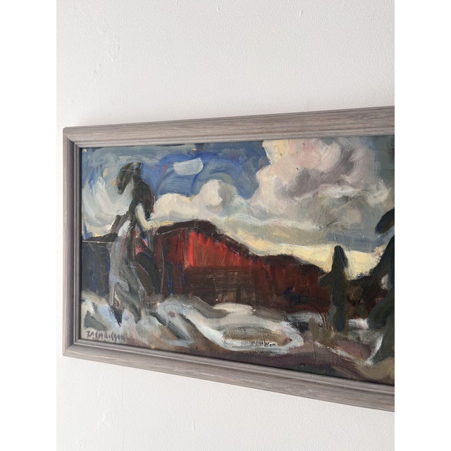 1960s Per Olof Zachrisson, Landscape Composition, 1960s, Oil Painting on Board For Sale - Image 5 of 8