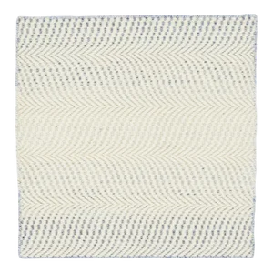 Modern Moroccan Style Handmade Ivory Custom Wool Rug