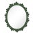 Fleur Home Garden District Arabella Oval Mirror in Duck Green, 32x37 For Sale