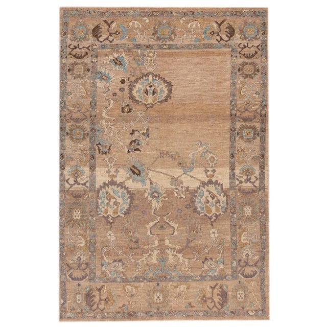 21st Century Modern Sultanabad Wool Rug 7 X 10 For Sale - Image 10 of 10