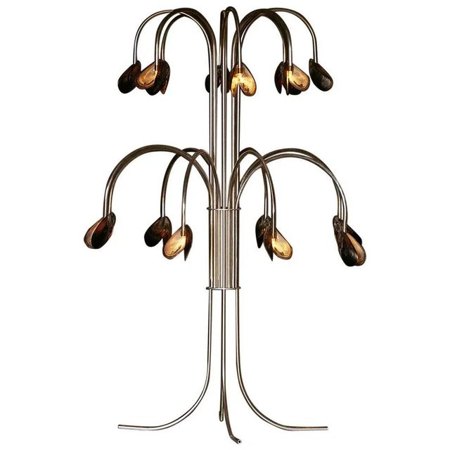 Lamp with the Shells in Metal and Aluminum by Touch with Eyes For Sale - Image 8 of 8