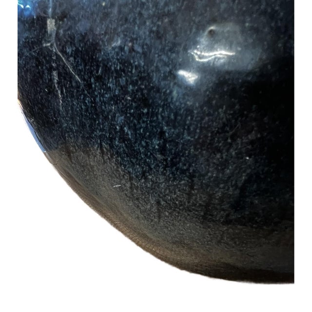 Large Early 20th Century Blue Flambe Glaze Pot For Sale In Chicago - Image 6 of 9