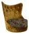 Cocoa Island Swivel Lounge Chair in Yellow, Gold and Green Upholstery from Bretz For Sale