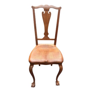 Early 20th Century Robert Mitchell Furniture Co. Colonial Revival Mahogany Hall Chair For Sale