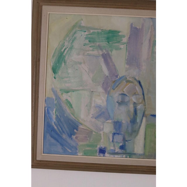 Blue and Green, 1970s, Oil on Canvas, Framed For Sale - Image 11 of 18