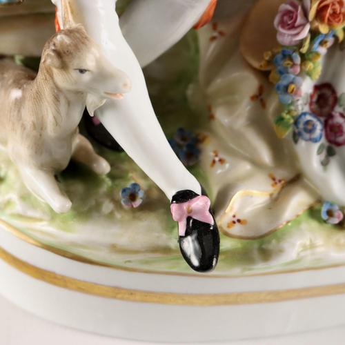 Porcelain Sculpture Group from E & A Muller Thuringia For Sale - Image 6 of 12