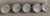French 6 Piece Antique Limoges Hand Painted by McCue BlackBerry Pitcher and Cups For Sale - Image 3 of 9