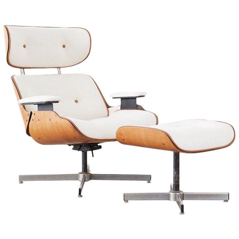 Eames Styles Lounge Chair and Ottoman by Plycraft Chairish