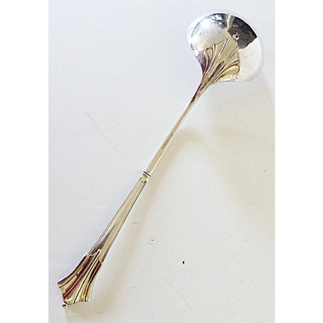English English Silver Plated Soup Ladle For Sale - Image 3 of 4