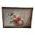 Large Mid-Century Chinese Silk Painting – Hand-Painted Bird & Peony Floral Composition in Ornate Frame - Signed by Unknown Artist For Sale