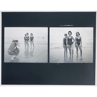 Dick Lebowitz And Tom Young, Vintage Silver Gelatin Photograph Print, Girls on a Beach Photo, Two Man Show, 1982 For Sale