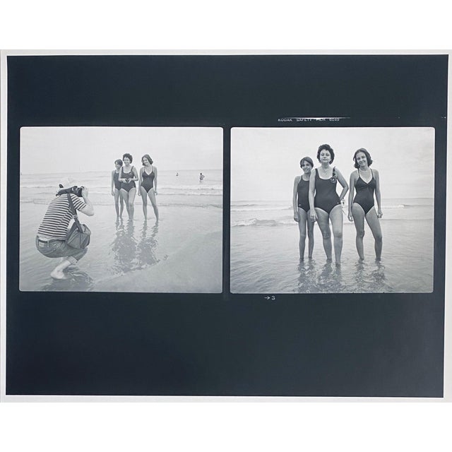 Dick Lebowitz And Tom Young, Vintage Silver Gelatin Photograph Print, Girls on a Beach Photo, Two Man Show, 1982 For Sale