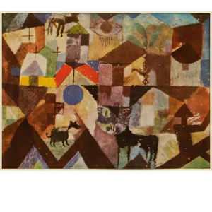 1969 After Paul Klee "Zoological Gardens" Full Color Print