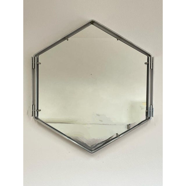 Hexagonal Aluminium Mirror, 1970s For Sale - Image 17 of 17