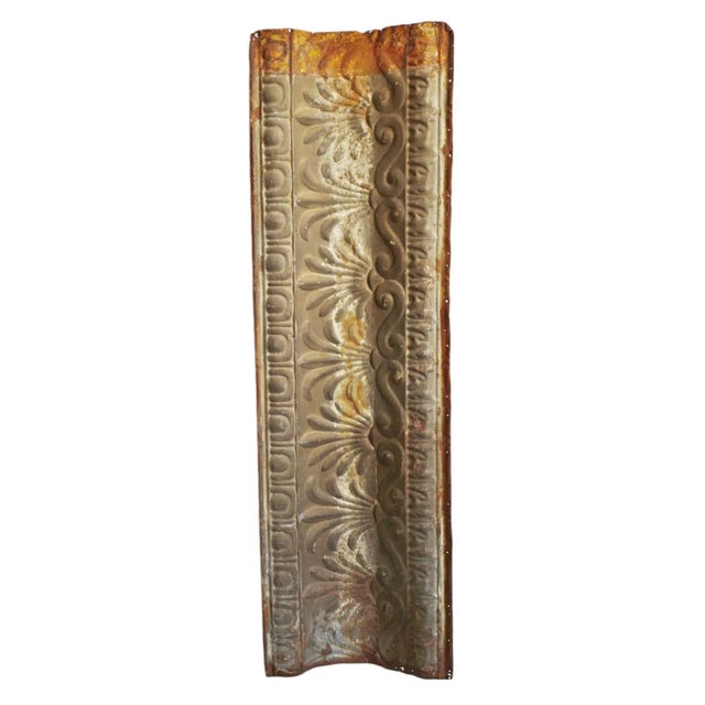 Metal Vintage Mid 20th Century Tin Crown Moulding For Sale - Image 7 of 7
