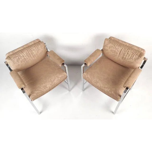 Mid-Century Modern Mid-Century Modern Milo Baughman Style Armchairs - a Pair For Sale - Image 3 of 6