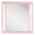 Fleur Home Audubon Spruce Square Mirror in Authentic Pink, 24x24 For Sale