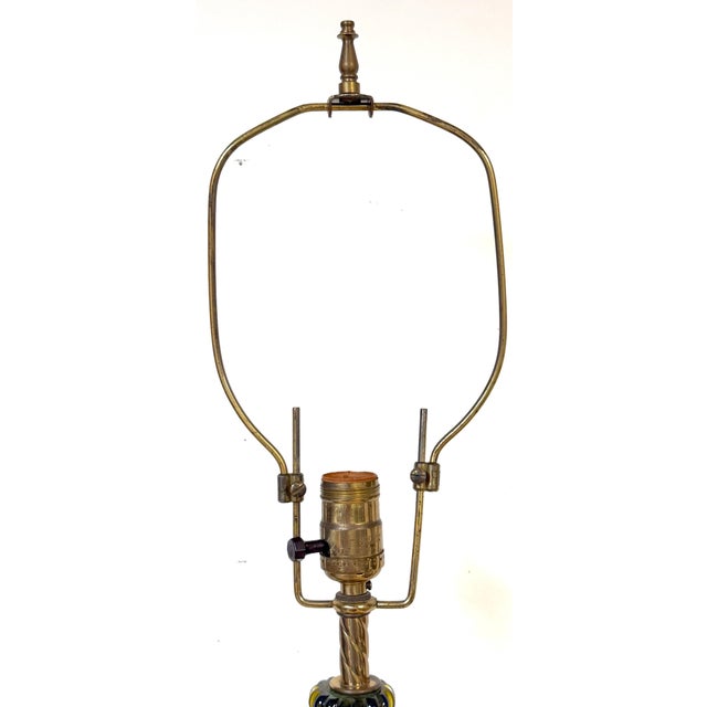 Pair of Barovier & Toso Ribbed Olive Verde Murano Glass Lamps, Circa 1955-1965 For Sale - Image 14 of 18