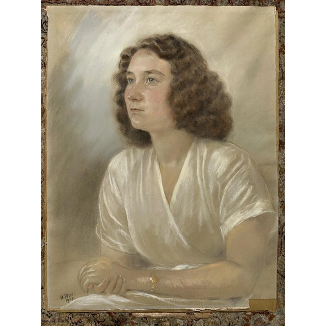 Heinrich Pforr, Still Gaze, 1948, Pastel on Paper For Sale - Image 13 of 13