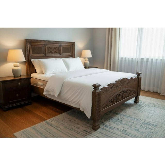 Vintage Double Bed, Swat-Tal, Pakistan For Sale - Image 15 of 17