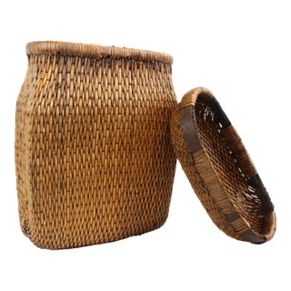 Basket With Removable Lid (Large) For Sale