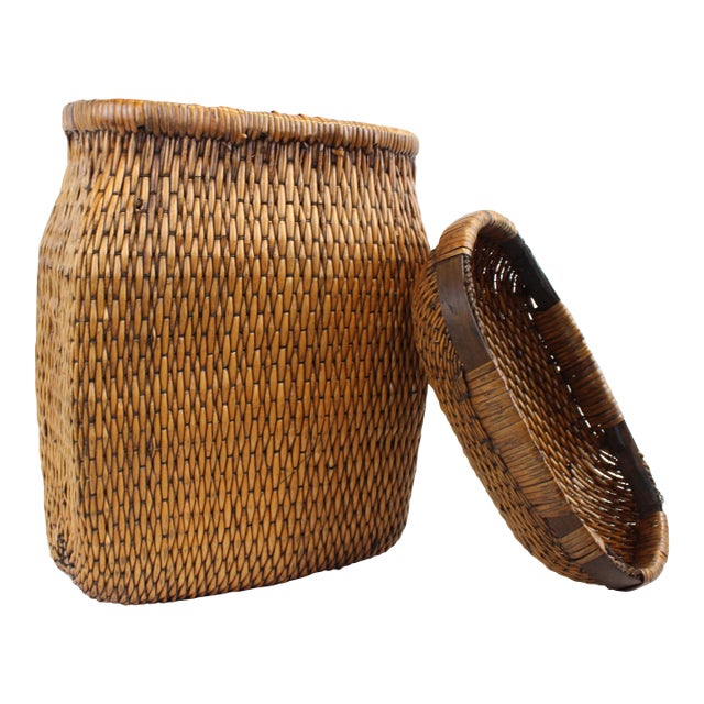 Basket With Removable Lid (Large) For Sale