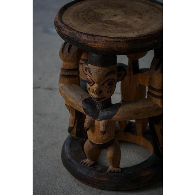 Mid-20th Century African Carved Hardwood Stool, 1950s For Sale - Image 18 of 18