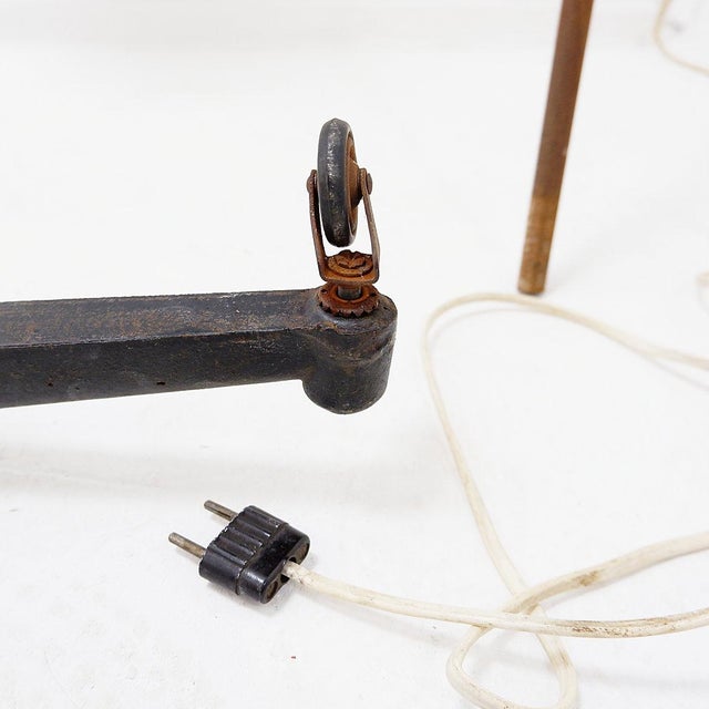 Industrial Articulating Floor Lamp, 1930s For Sale - Image 12 of 16