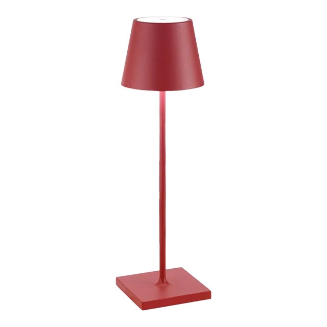 Zafferano Poldina Pro Rechargeable Lamp in Red For Sale
