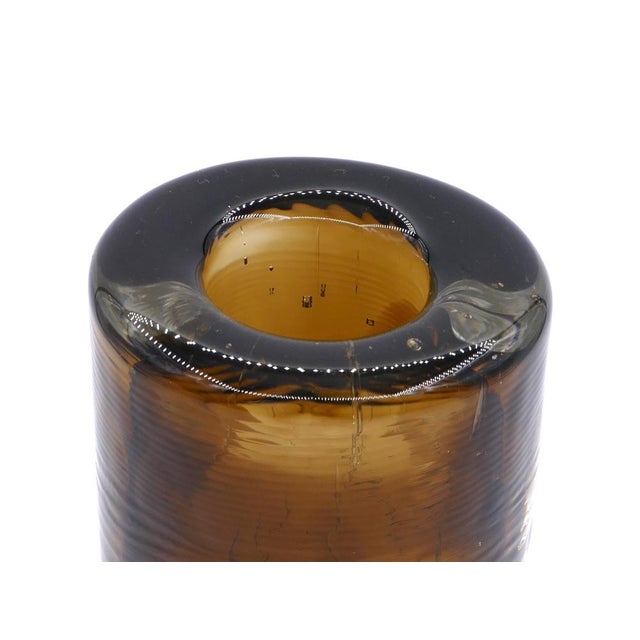 1970s Vintage Brown Glass Vase, Northern Europe, 1970s For Sale - Image 5 of 6