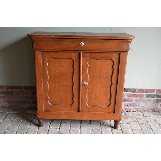 Antique Biedermeier Oak Maid's Wardrobe For Sale - Image 7 of 9