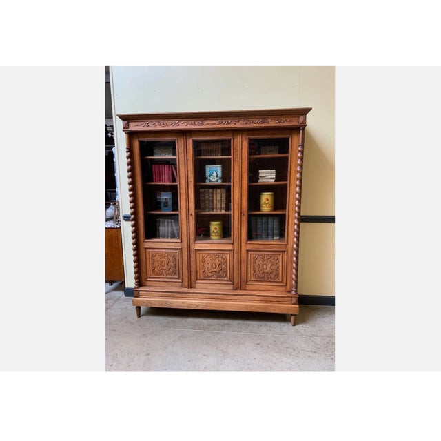 Late 19th Century Antique Neo-Renaissance Bookcase,, 1880 For Sale - Image 5 of 12