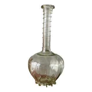 Juliska Hand-Blown Bubble Vase in Pear Green, Late 20th Century For Sale
