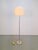 Metal Vintage Opaline Glass Globe Floor Lamp from Hufnagel Leuchten, Germany, 1970s For Sale - Image 7 of 13