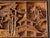 Wood Mid 20th Century Mid-Century Modern Style Hand-Carved Asian Scene Coffee Table With Glass Top & Hidden Drawer For Sale - Image 7 of 10