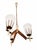 Mid-Century Scandinavian Chandelier in Wood, Brass and Opaline Glass, 1950s, in Very Good conditions. Designed 1950 to...