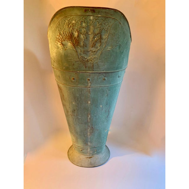 Belgian Copper Metal Bin or Umbrella Stand For Sale - Image 11 of 13