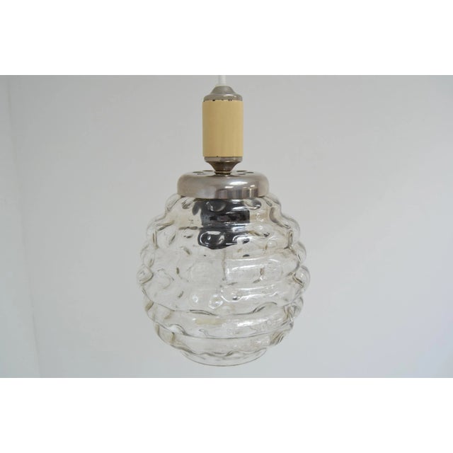 Made in Czechoslovakia Made of glass, metal 3 pieces in stock The Height can be adjusted 1xE26 or E27 socket New cabling...