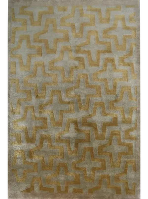 Handwoven Modern Nepali Style Area Rug 6'0'' X 8'10"