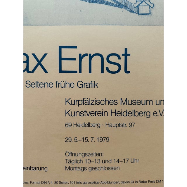 Max Ernst (1891–1976), Galerie Linssen Bonn, 1979, Vintage Exhibition Poster, Printed in Germany For Sale - Image 15 of 16