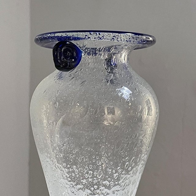 Mid-Century Hand-Blown Glass Flower Vase For Sale - Image 9 of 18