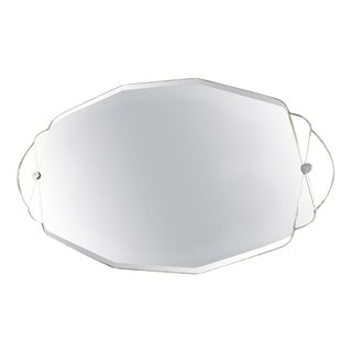 Art Deco Wall Mirror with Beveled Edge, France, 1940s For Sale