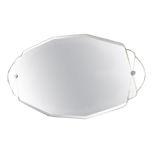 Art Deco Wall Mirror with Beveled Edge, France, 1940s For Sale