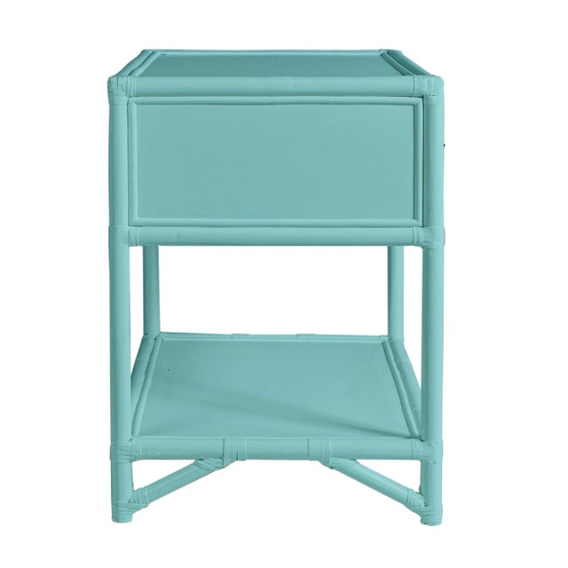 Not Yet Made - Made To Order Olympia One-Drawer Nightstand in Turquoise For Sale - Image 5 of 6