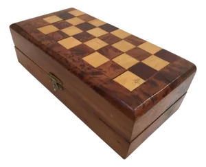 Moroccan Handcrafted Thuya Wood Box With Backgammon and 2 in 1 Wood Backgammon Chess Set Game