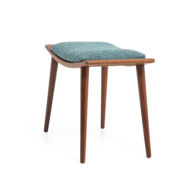 Aarflot Möbler Norway Teak Stool Number 85 After Hans Wegner Bench Mid Century 1960s For Sale - Image 10 of 18