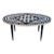 Mid-Century Modern Tile Top Black & White Mosaic Oval Coffee Table For Sale