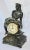 Figurative 1980s Maitland-Smith Patinated Bronze Figural Sculpture Mantel Clock For Sale - Image 3 of 9